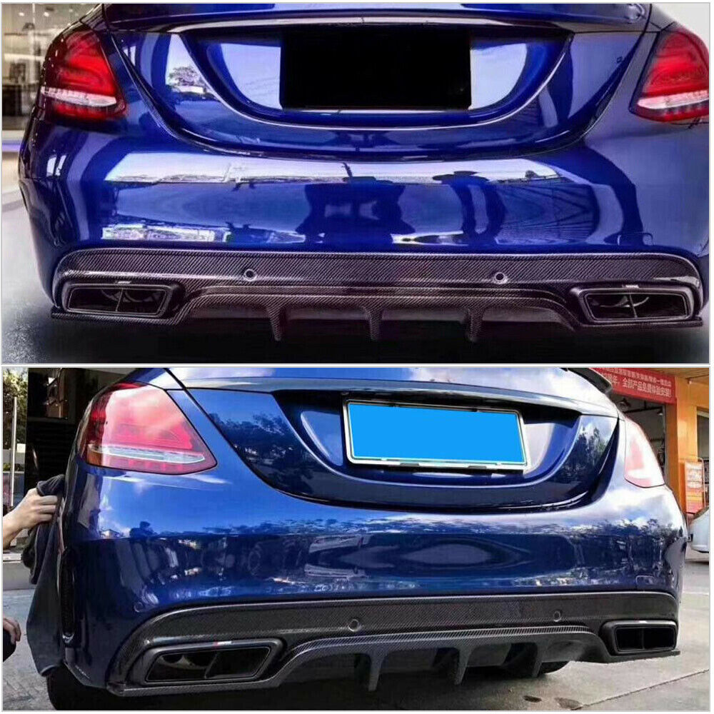 MERC W205 C63 SEDAN CARBON FIBRE DIFFUSER