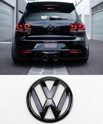 GOLF 6 GTI/R REAR BLACK EMBLEM BADGE (GLOSS BLACK)