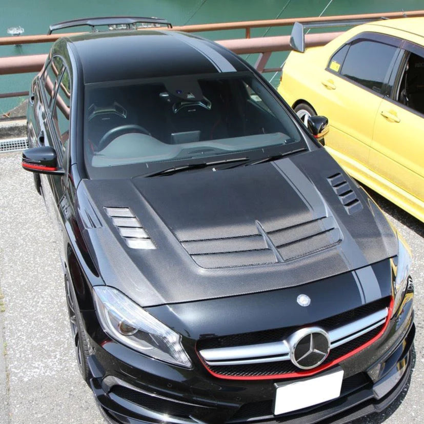 MERC W176 A-CLASS VARIS STYLE CARBON FIBER BONNET