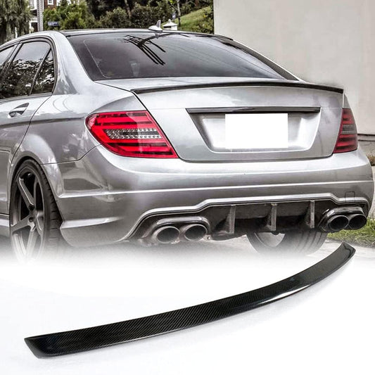 MERC W204 C-CLASS SEDAN AMG STYLE CARBON FIBRE BOOT SPOILER