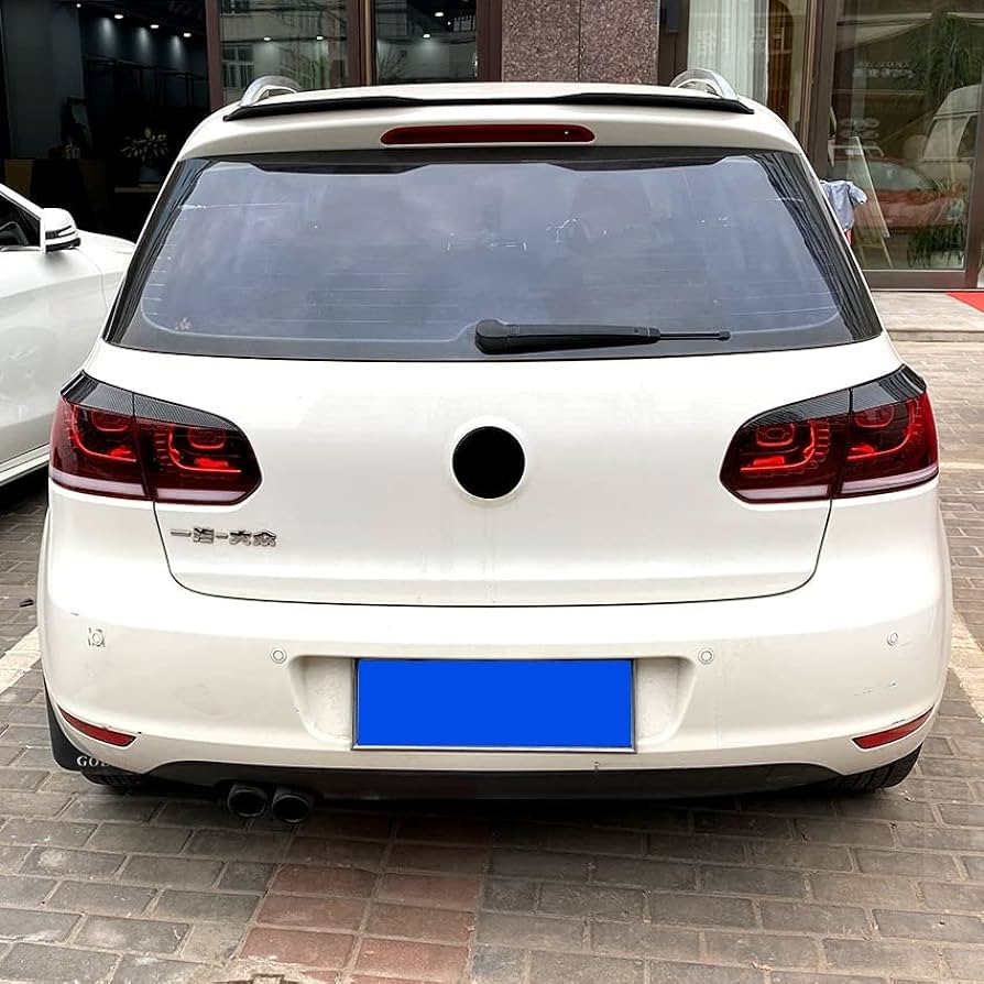 GOLF 6 GLOSS BLACK TAILLIGHT EYELIDS