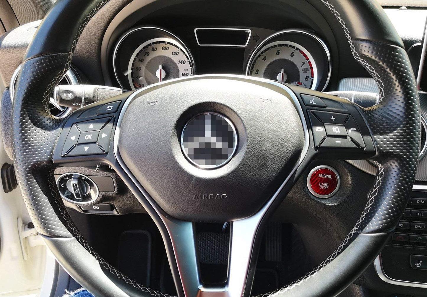 MERC CARBON FIBRE START STOP BUTTON