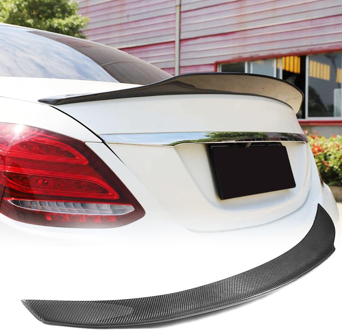 MERC W205 C-CLASS SEDAN PSM STYLE CARBON FIBRE BOOT SPOILER