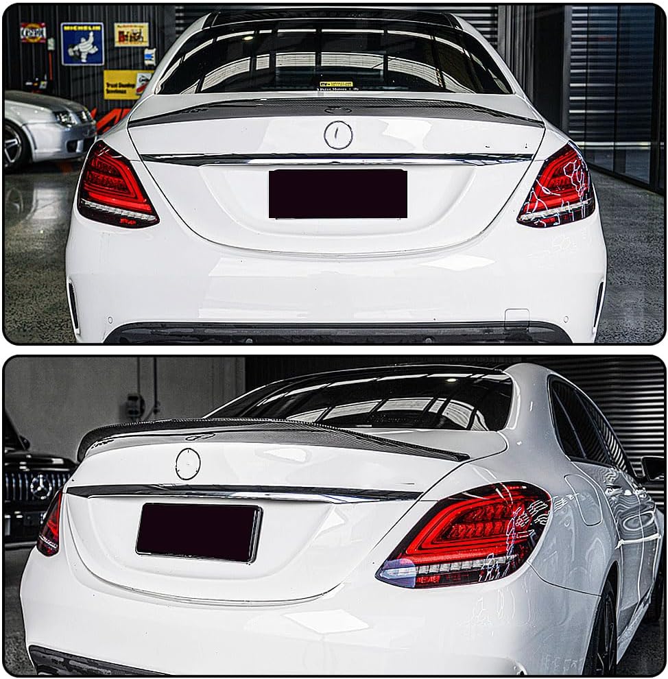MERC W205 C-CLASS SEDAN PSM STYLE CARBON FIBRE BOOT SPOILER