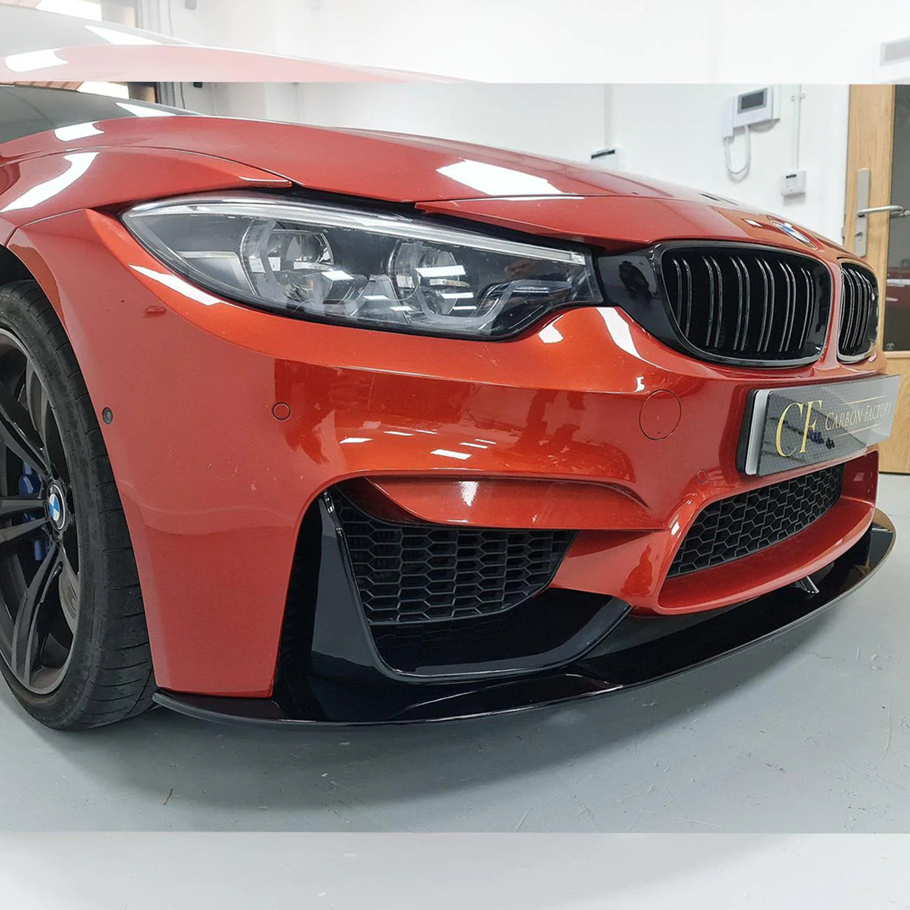 F80 M3 / F82 M4 M PERFORMANCE STYLE GLOSS BLACK FRONT LIP