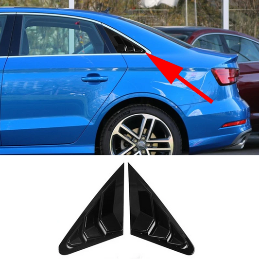 AUDI A3 8V / 8V.2 SEDAN GLOSS BLACK REAR WINDOW LOUVERS