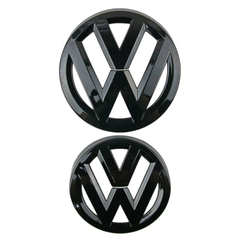 POLO 6 GLOSS BLACK STICK ON EMBLEM BADGE (PAIR)