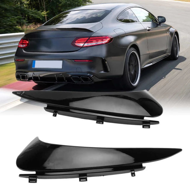 MERC W205 C-CLASS COUPE REAR BUMPER CANARDS