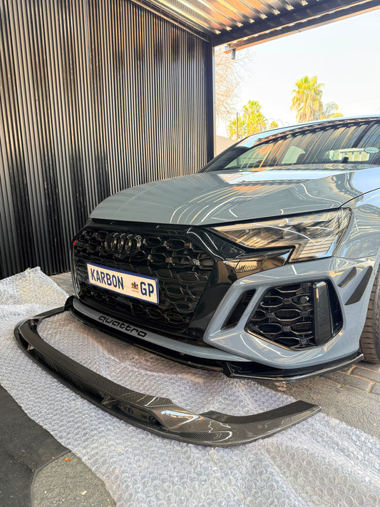 AUDI RS3 8Y CARBON FIBRE AERO STYLE FRONT LIP