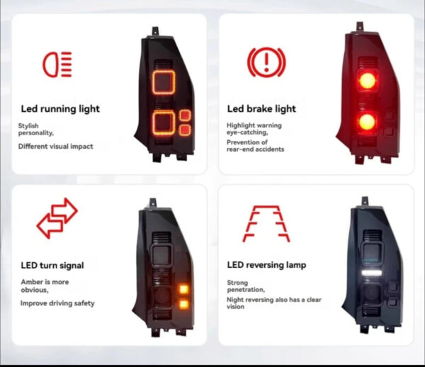 JETOUR T2 DEFENDER STYLE LED TAIL LIGHTS