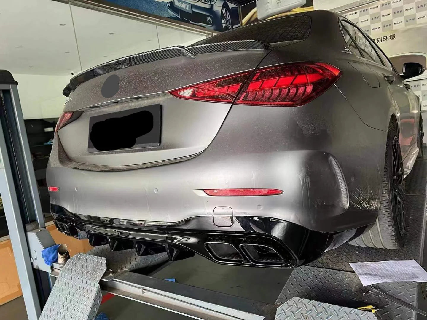 MERC W206 C-CLASS SEDAN C63S STYLE DIFFUSER