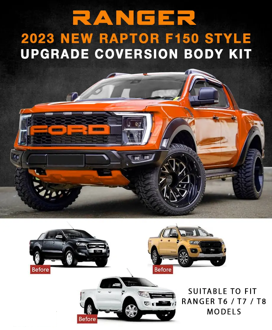 FORD RANGER RAPTOR F150 2023 STYLE UPGRADE CONVERSION BODY KIT