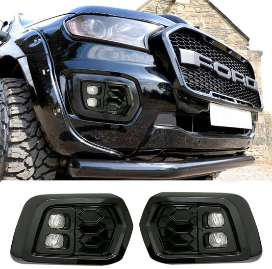 FORD RANGER T8 WILDTRAK GLOSS BLACK LED FOG LAMP