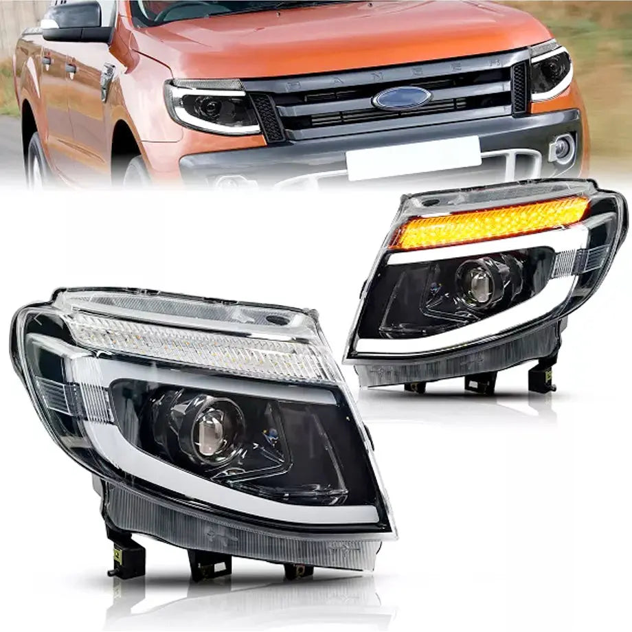 FORD RANGER T6 DRL LED PROJECTOR UPGRADE HEADLIGHTS