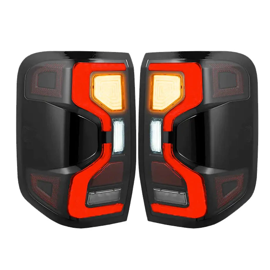 FORD RANGER NEXT GEN SMOKED BLACK RAPTOR STYLE LED TAILIGHTS