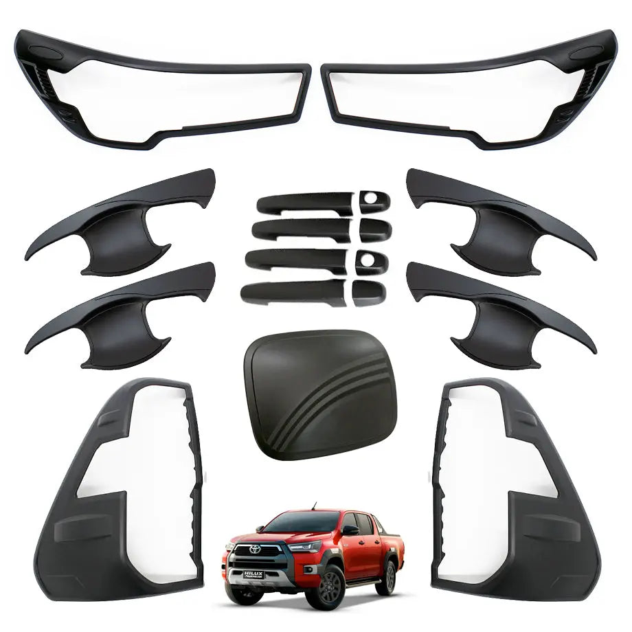 TOYOTA HILUX (20-On) MATTE BLACK KIT (17-Piece)
