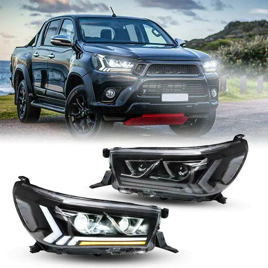 TOYOTA HILUX REVO DUAL XENON UPGRADE HEADLIGHT WITH LED SEQUENTIAl Indicator (16-19)