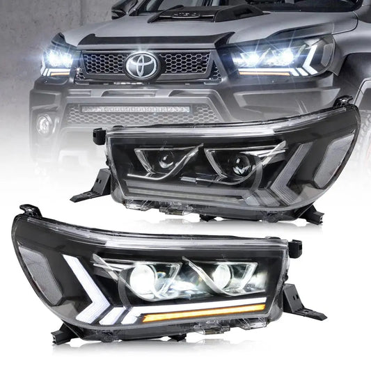 TOYOTA HILUX REVO DUAL XENON UPGRADE HEADLIGHT WITH LED SEQUENTIAl Indicator (16-19)