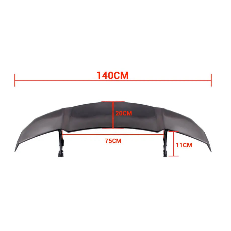 UNIVERSAL GTS STYLE GLOSS BLACK TOURING WING