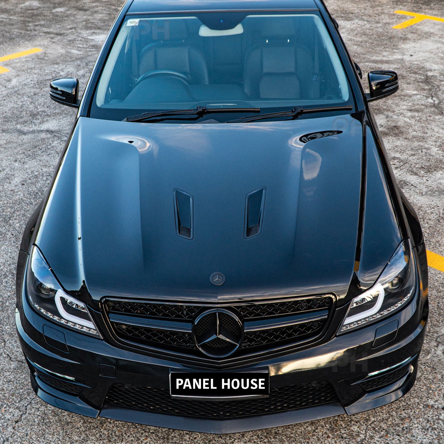 MERC W204 C-CLASS FACELIFT C63 507 STYLE BONNET