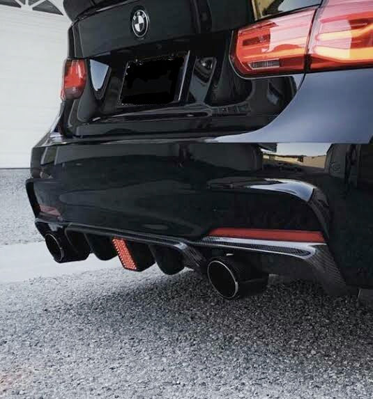 F30 3-SERIES F1 LED GLOSS BLACK DIFFUSER - DUAL SPLIT OUTLET