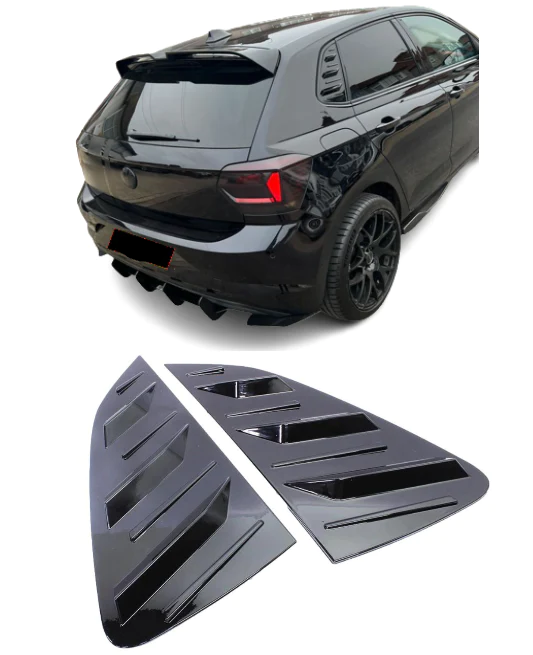POLO 8 AW GLOSS BLACK PLASTIC SIDE WINDOW LOUVER