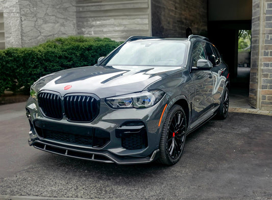 BM X5 G05 SERIES GLOSS BLACK 2-PIECE FRONT SPOILER