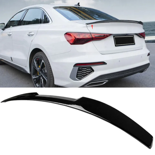 AUDI A3 8Y SEDAN V-STYLE GLOSS BLACK BOOT SPOILER