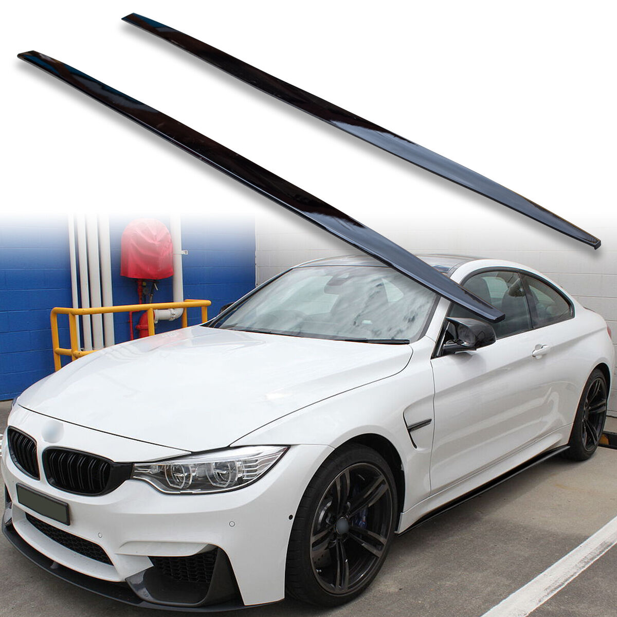 F82 M4 PERFORMANCE GLOSS BLACK SIDE SKIRTS