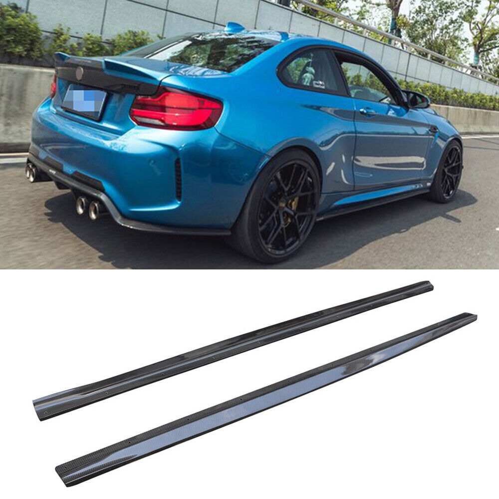 F87 M2 3D STYLE CARBON FIBRE SIDE SKIRT EXTENSIONS