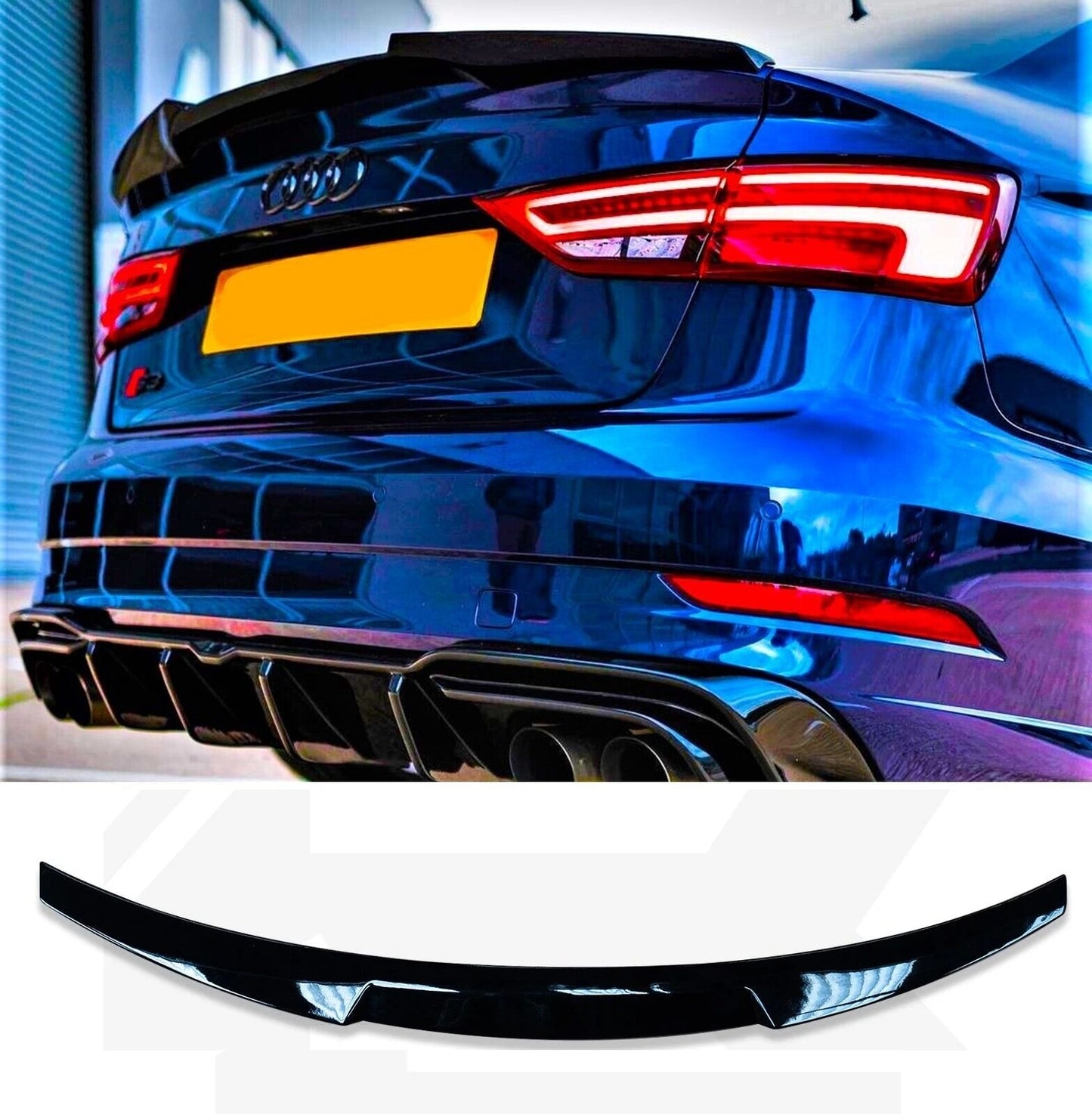 AUDI A3 8V / 8V.2 SEDAN GLOSS BLACK BOOT SPOILER
