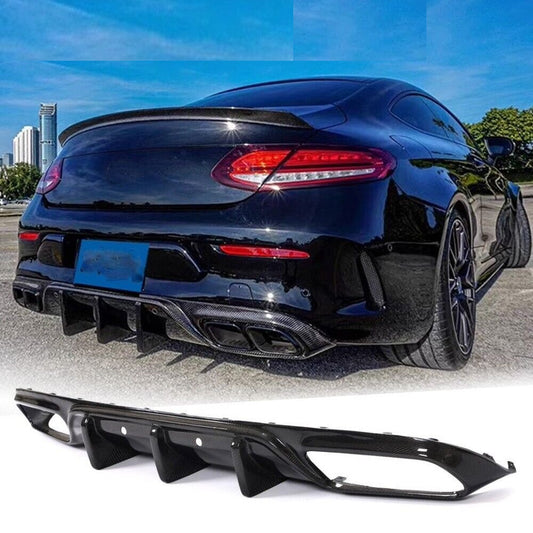 MERC W205 C63 COUPE CARBON FIBRE DIFFUSER