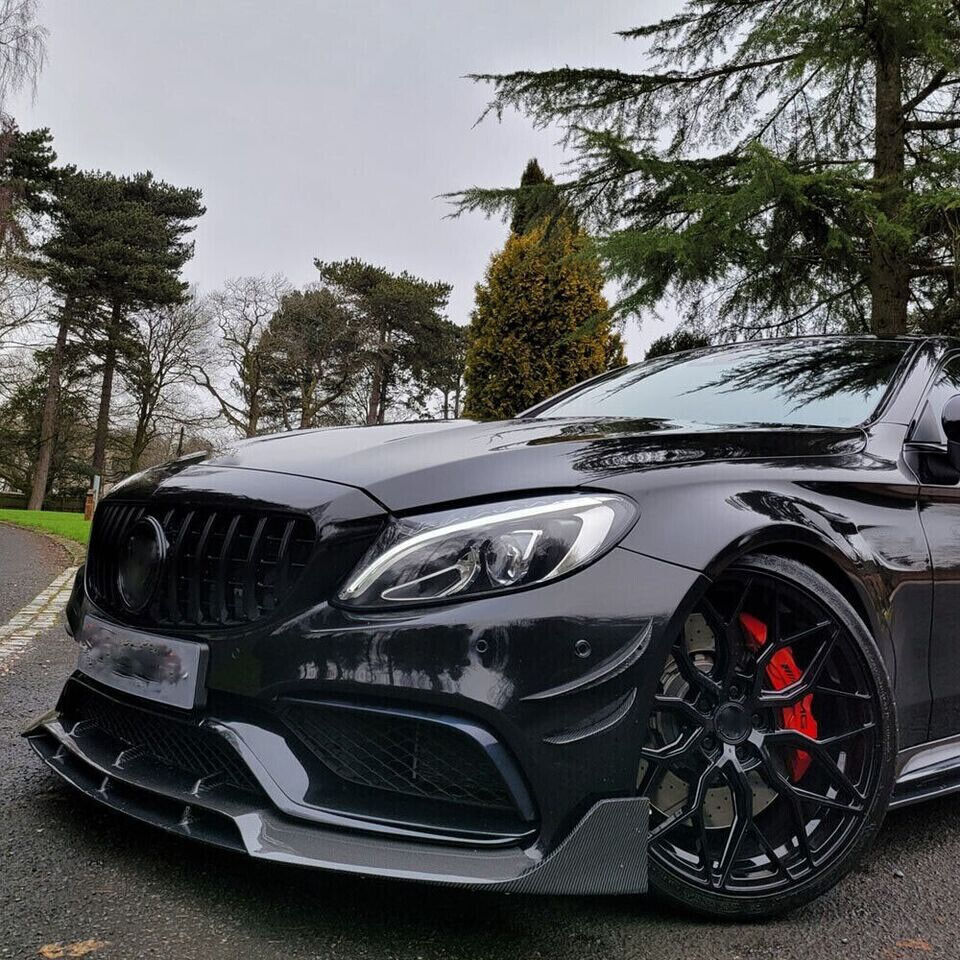 MERC W205 C63 BRABUS STYLE CARBON FIBRE FRONT LIP