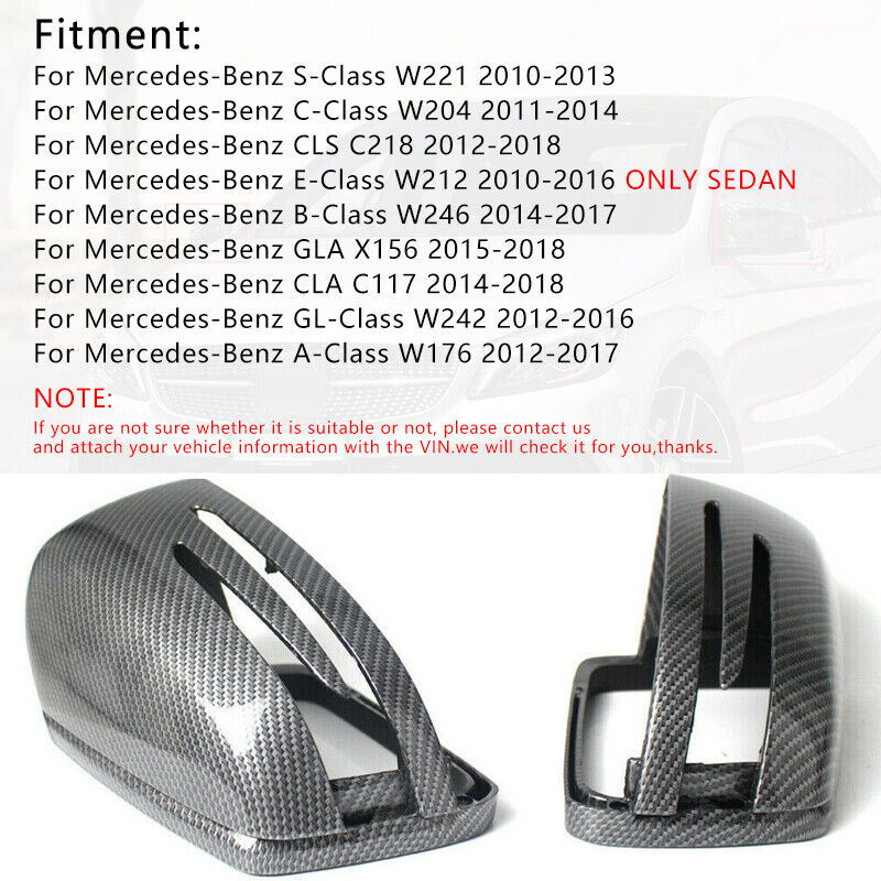 MERC CARBON FIBRE MIRROR COVERS