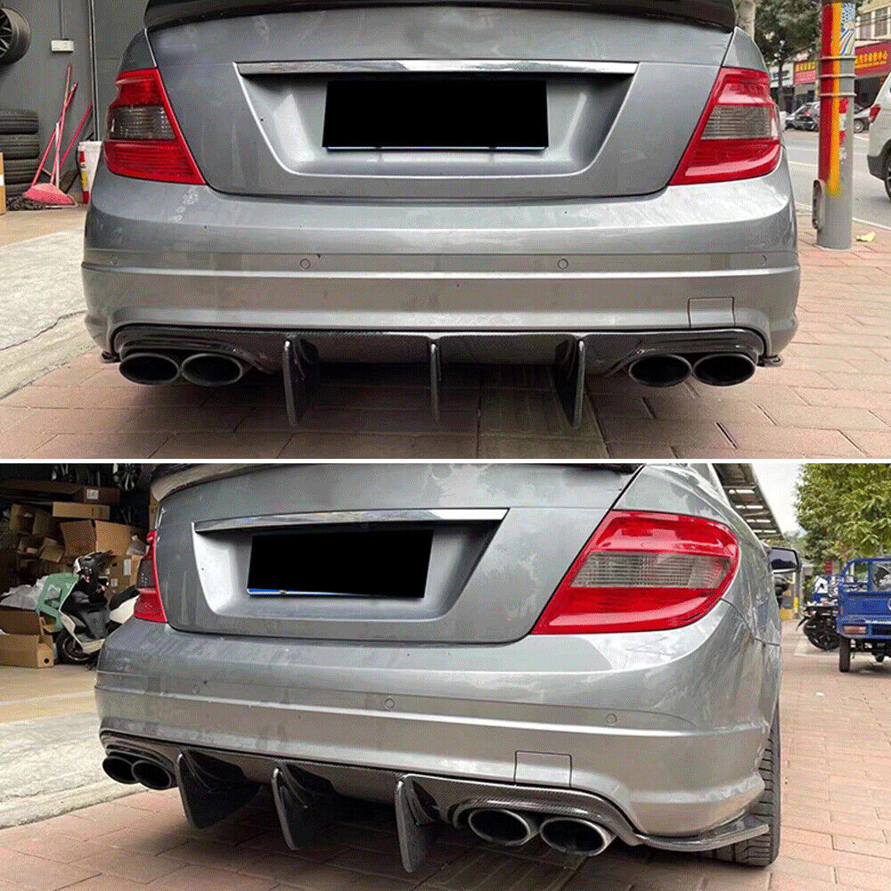 MERC W204 C63 PRE-FACELIFT V-STYLE CARBON FIBRE DIFFUSER