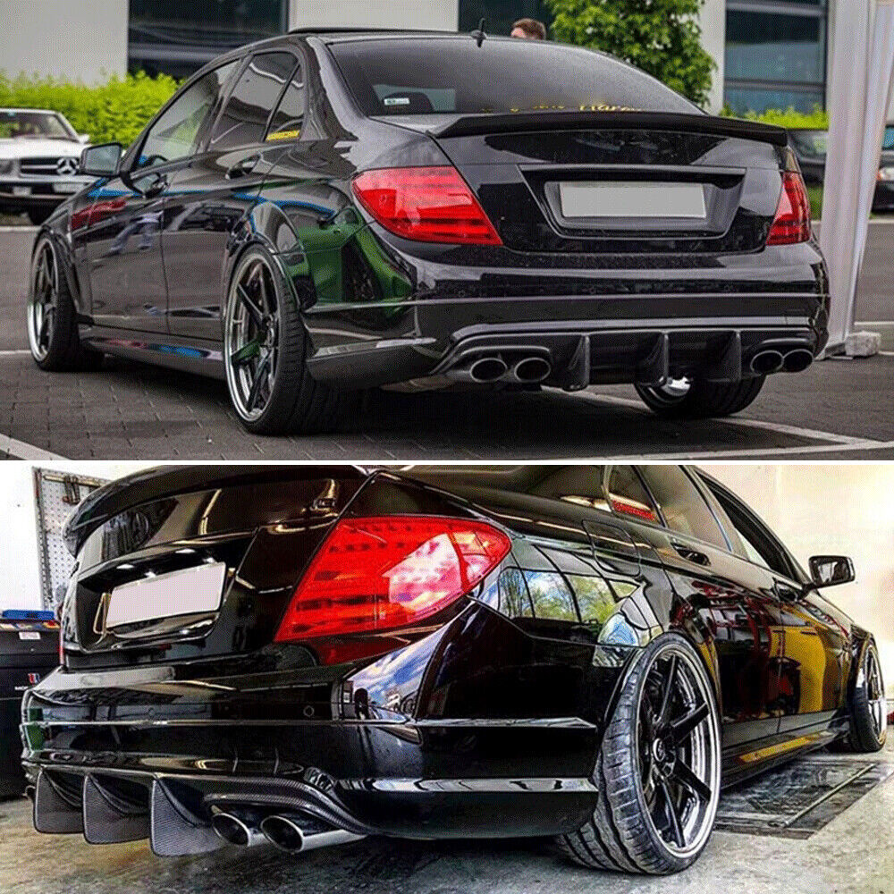 MERC W204 C63 PRE-FACELIFT V-STYLE CARBON FIBRE DIFFUSER