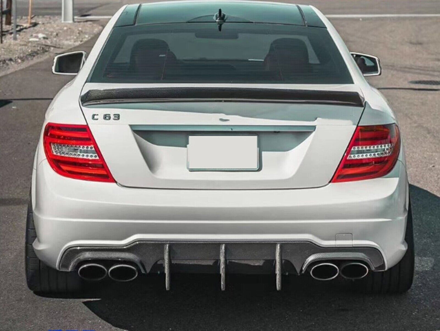 MERC W204 C-CLASS C63 FACELIFT V-STYLE CARBON FIBRE DIFFUSER