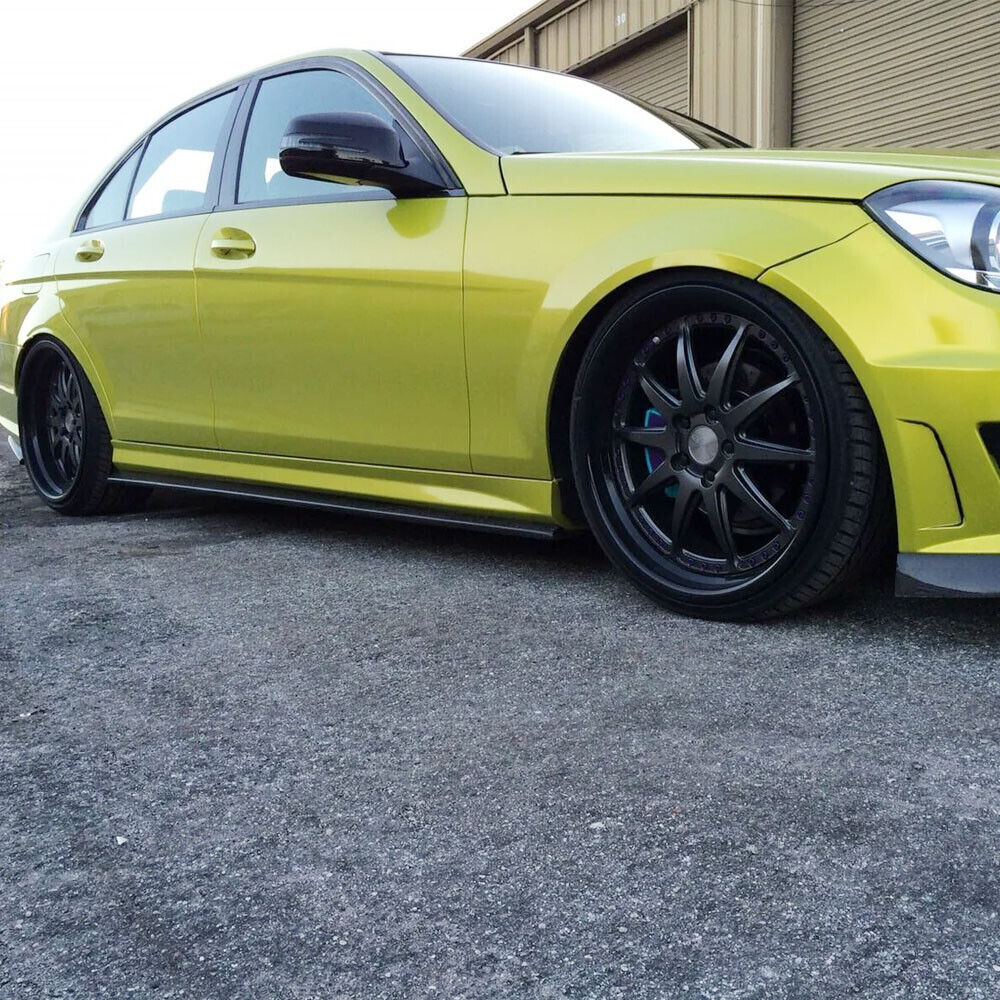 MERC W204 C63 RZ STYLE CARBON FIBRE SIDE SKIRT EXTENSIONS
