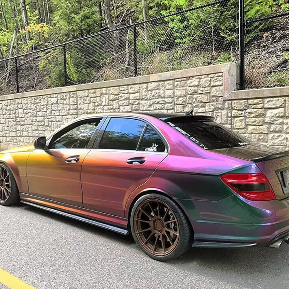MERC W204 C63 RZ STYLE CARBON FIBRE SIDE SKIRT EXTENSIONS