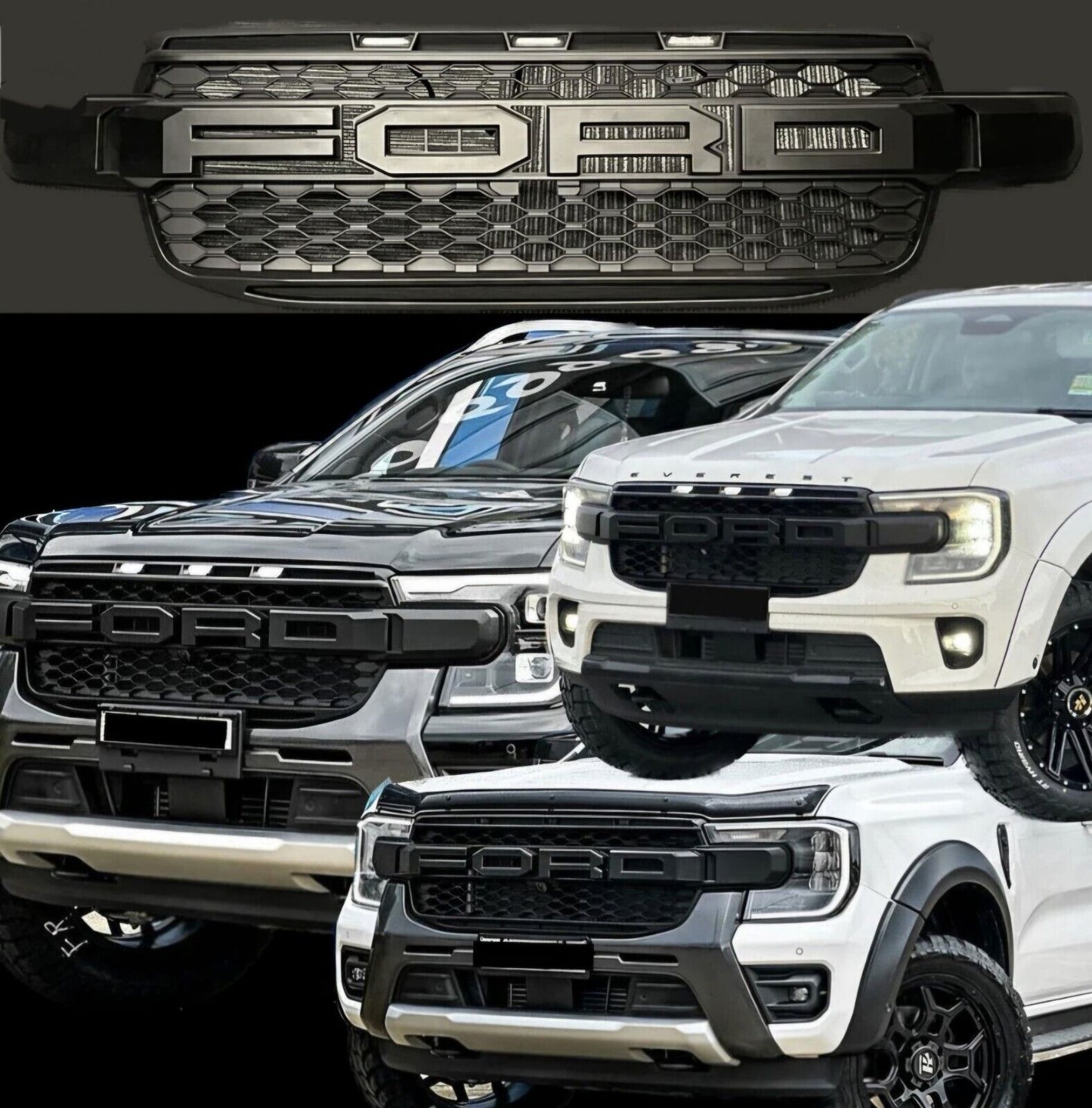 FORD RANGER NEXT GEN RAPTOR STYLE LED UPGRADE GRILLE