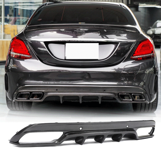 MERC W205 C63 SEDAN CARBON FIBRE DIFFUSER