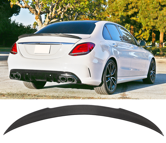MERC W205 C-CLASS SEDAN FD-STYLE CARBON FIBER BOOT SPOILER