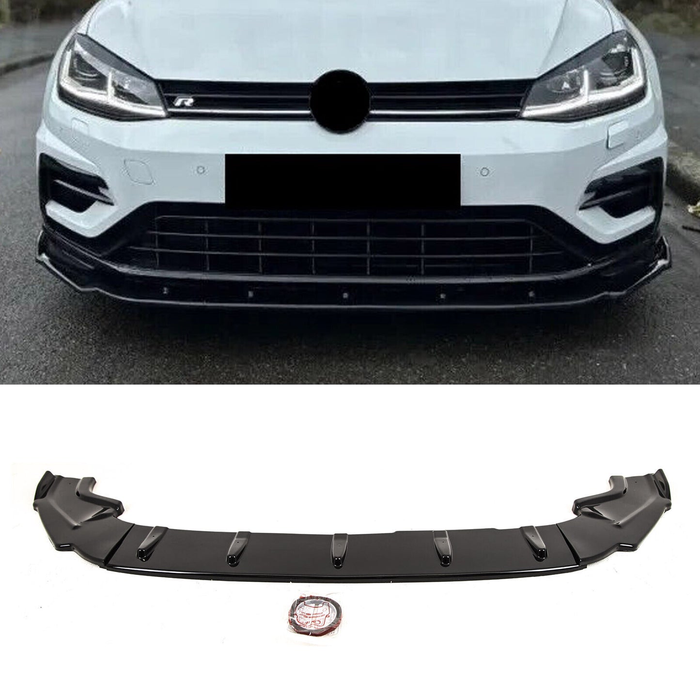 GOLF 7 / 7.5 GLOSS BLACK FRONT LIP