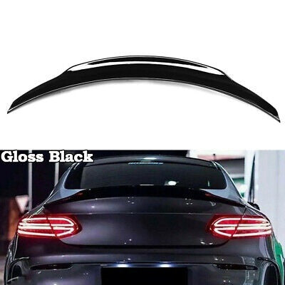 MERC W205 C-CLASS COUPE PSM STYLE GLOSS BLACK BOOT SPOILER