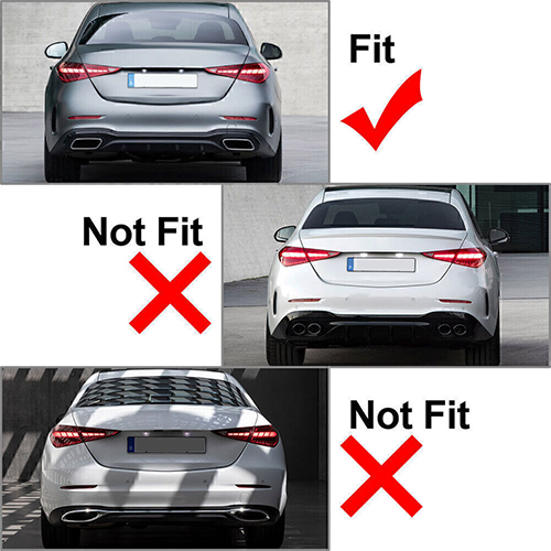 MERC W206 C-CLASS AMG STYLE TAIL PIPE COVERS