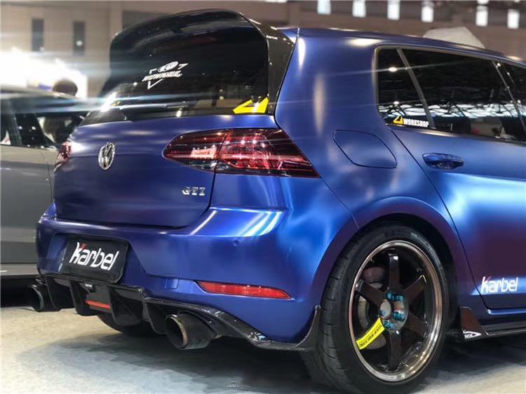 GOLF 7.5 GTI KARBEL GLOSS BLACK DIFFUSER WITH BRAKE LIGHT