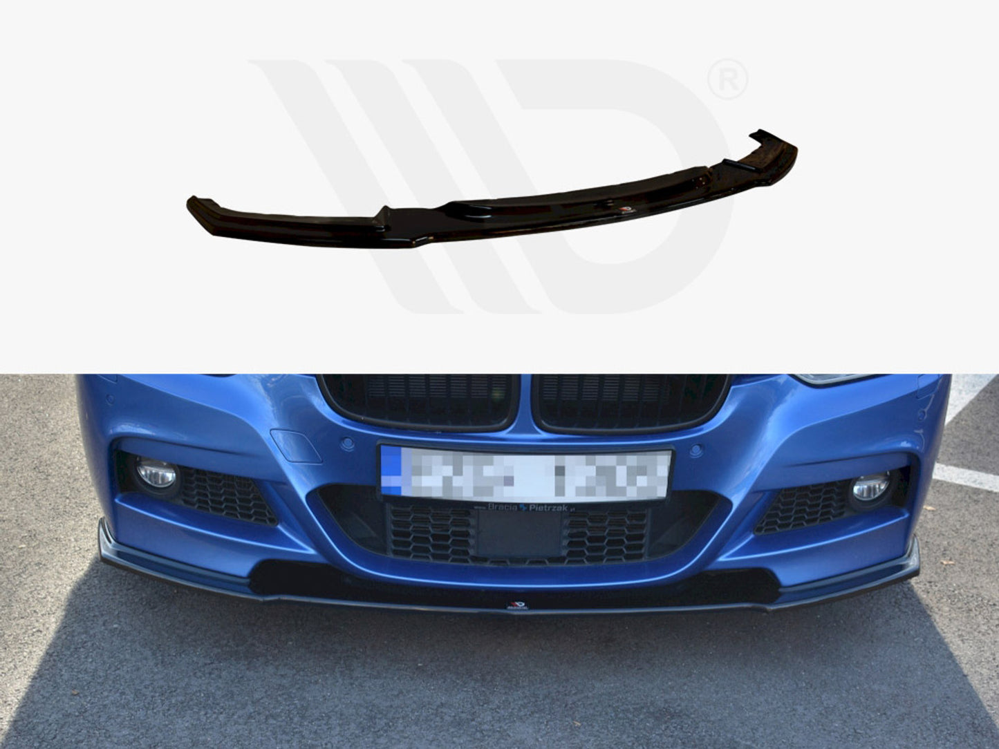 F30 3 SERIES MAXTON STYLE GLOSS BLACK FRONT LIP