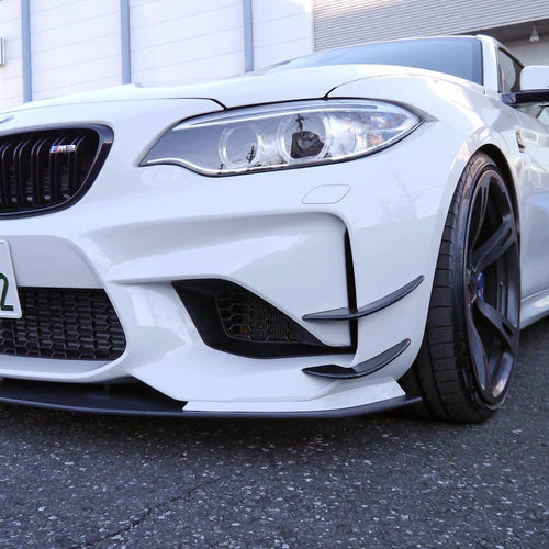 F87 M2 AC STYLE CARBON FIBRE FRONT BUMPER CANARDS