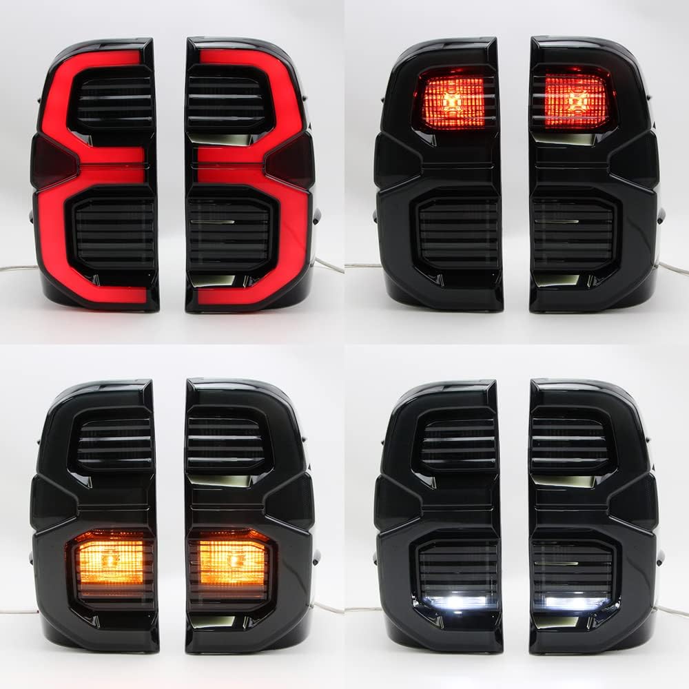 TOYOTA HILUX 2016+ SMOKED BLACK LED TAILLIGHTS