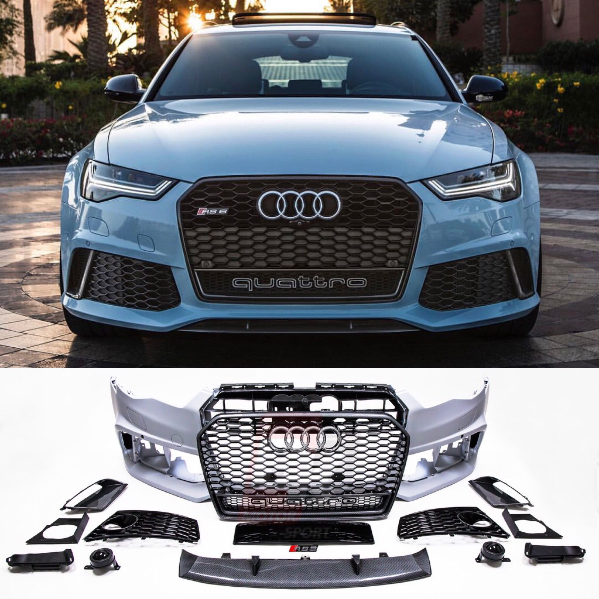 Audi Front Bumper AUDI A6 C7 RS6 STYLE FRONT BUMPER – Karbon Auto